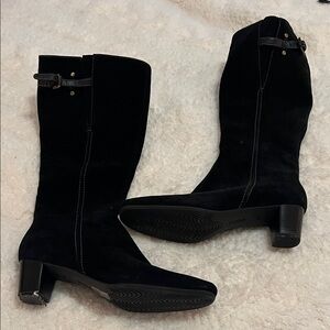 Ecco Black Heeled Boots for Women